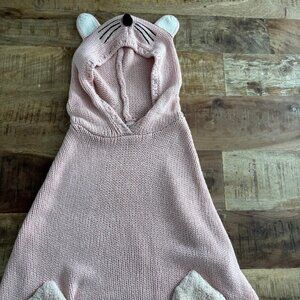 Girls pink fox sweater